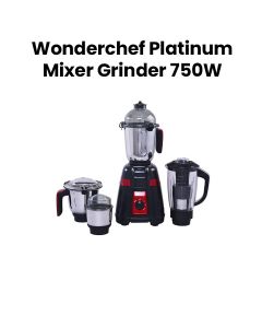 Wonderchef Platinum Mixer Grinder 4-Jar 750W – Black/Red | 63155126