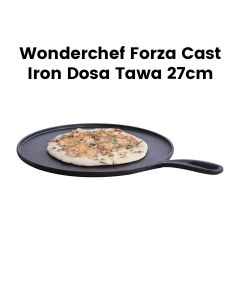 Wonderchef 27cm Forza Cast Iron Dosa Tawa - Black | 63160003