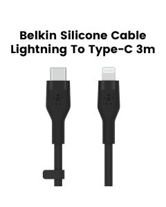 Belkin Silicone Cable Lightning to USB-C 3 m | Black | BKNCAA009BT3MBK