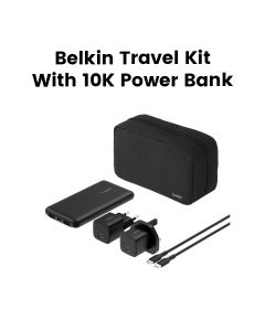 Belkin Travel Kit with 10 K Power Bank + 25 W UK Wall Charger + USB-C Cable | Black | BU041HQBK