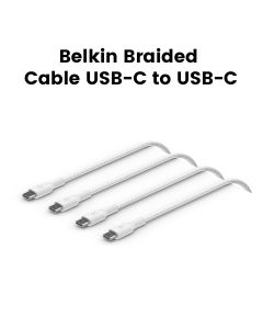 Belkin Braided USB-C to USB-C 2.0 Cable 2 m (Pack of 2) | White | CAB004BT2MWH2PK