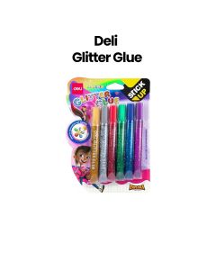 Trios Glitter Glue | 6 Color 12ML | A71101 Deli