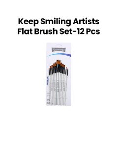 Keep Smiling Artist Brush Flat Set of 12 | A6075F