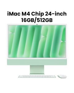 Apple 24-inch iMac with Retina 4.5K display: Apple M4 chip with 10-core CPU and 10-core GPU, 16GB, 512GB SSD - Green |MWV03ZS/A