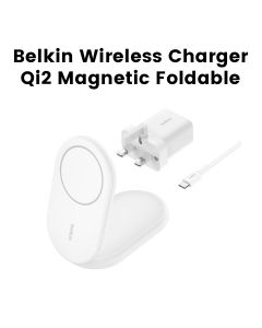 Belkin Qi2 Magnetic Foldable Wireless Charger | White | WIB007MYWH