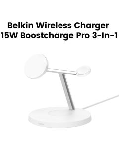 Belkin BoostCharge Pro 3-in-1 Qi2 15 W Wireless Charger | White | WIZ032MYWH
