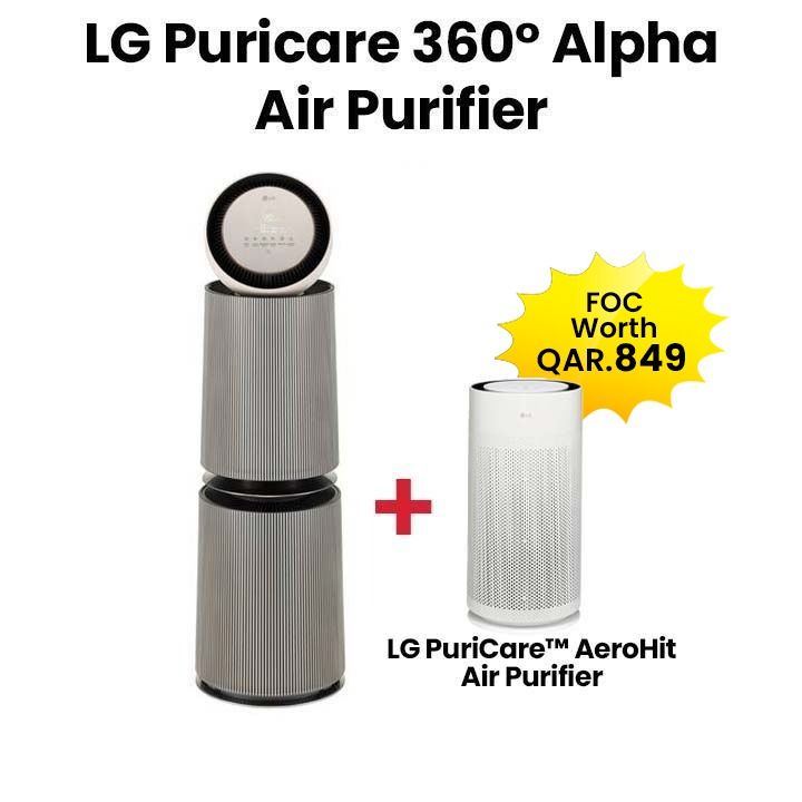 LG Puricare 360° Alpha Air Purifier with Allergy Care & Pet Mode | AS10GDBY0