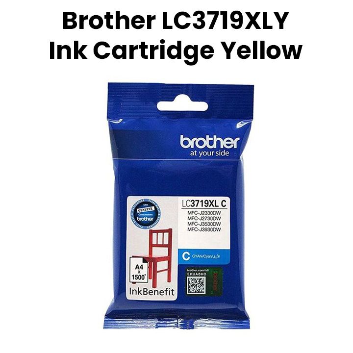 Genuine Brother Ink Cartridge - Yellow | LC3719XLY
