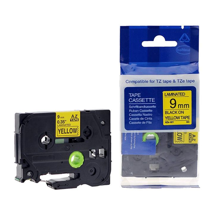 شريط ملصقات بعرض 9 مم أصلي من براذر TZe-621