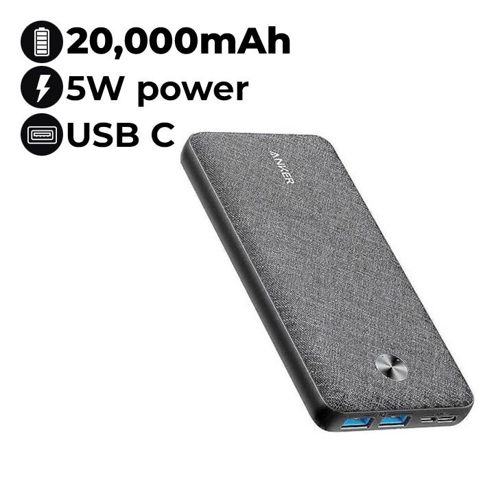 باور بانك من أنكر باور كور – ميترو إسينشال – السعة ٢٠٠٠٠ مللي أمبير A1268H11