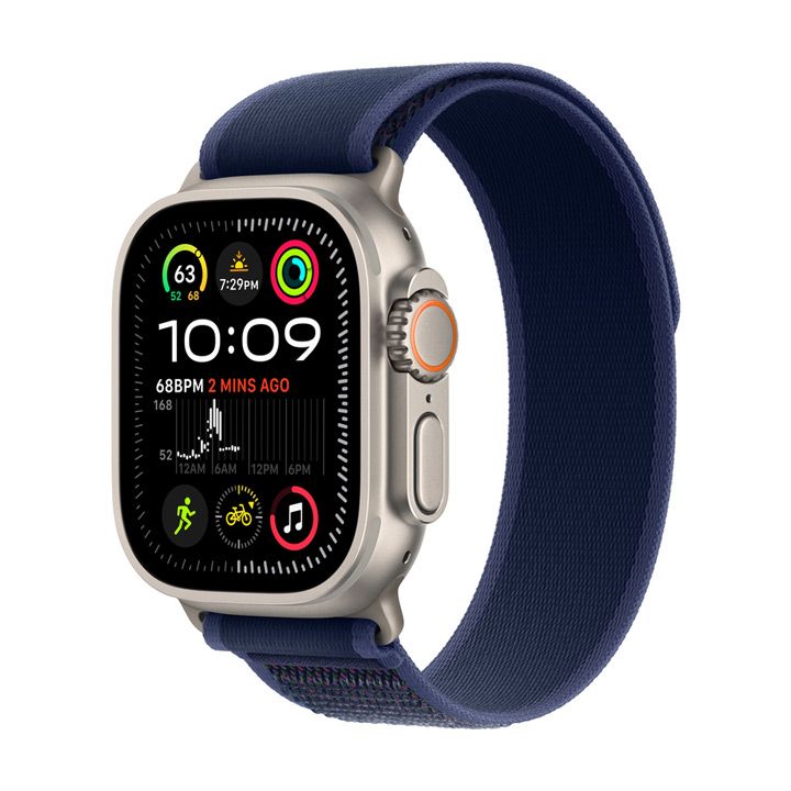 Apple  Watch Ultra 2 GPS + Cellular 49MM Natural Titanium Case With Blue Trail Loop - M/L | MX4L3QA/A