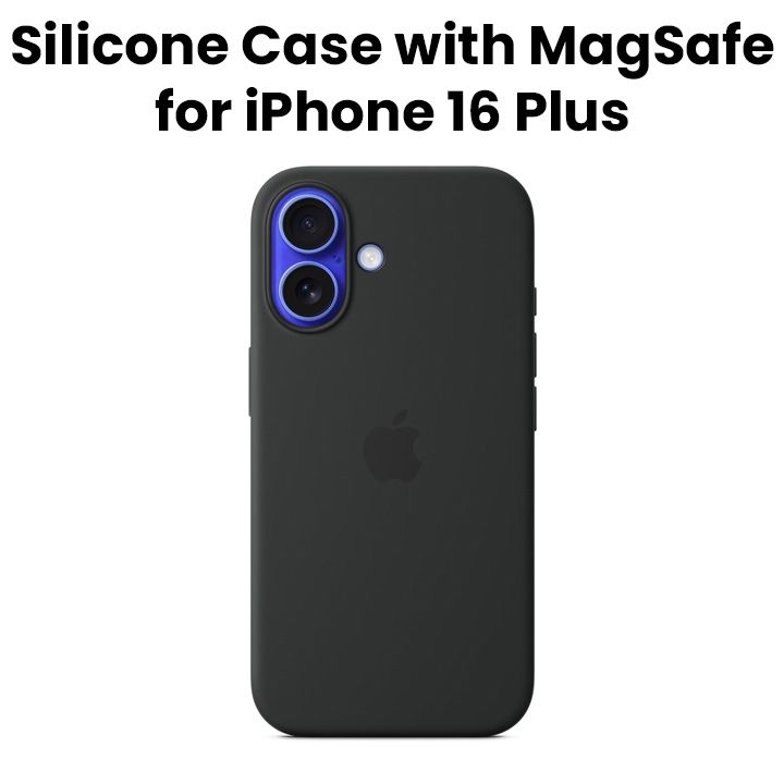 أبل آيفون 16 بلس كفر سيليكون مع ماجسيف أسود - زي إم إل | MYY93ZM/A