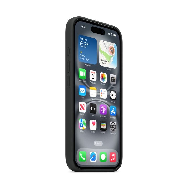 أبل آيفون 16 بلس كفر سيليكون مع ماجسيف أسود - زي إم إل | MYY93ZM/A