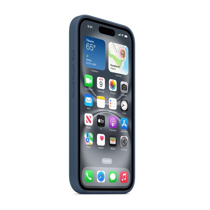 新品未開封 iPhone 16 Plus Silicone Case (デニム) Genuine Apple iPhone 16 Pro Max MagSafe Silicone Case