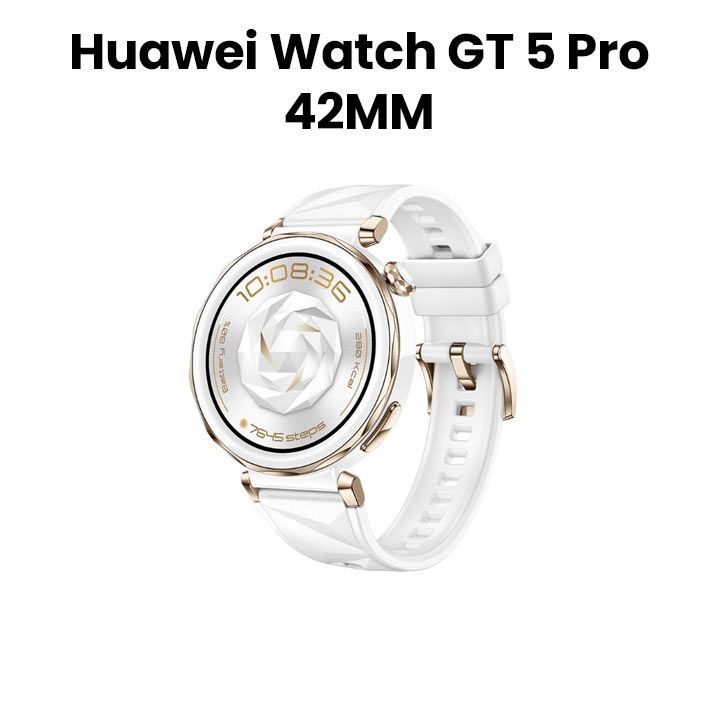 Buy Huawei Watch GT 5 Pro 42mm White – White Fluoroelastomer