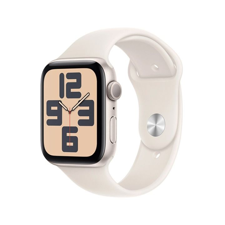 Apple - Sa_PAR Apple Watch SE GPS, 44mm Silver Aluminum Case with Abyss