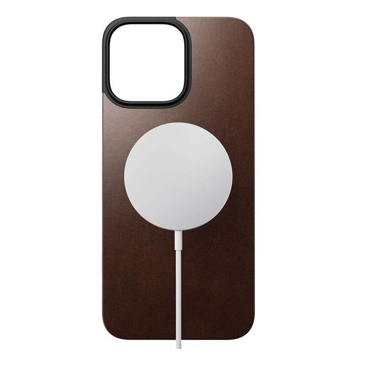 Buy Nomad Magnetic Leatherback for iPhone 16 Pro | Rustic Brown