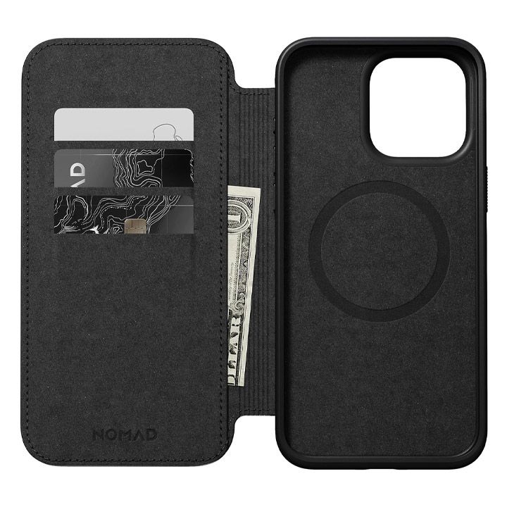Buy Nomad Modern Leather Folio for iPhone 15 Pro Max | Black
