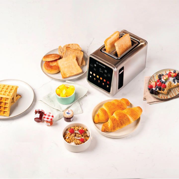 Nutricook Toastie 2-Slice Stainless Steel Digital Toaster – LED Display Controls, 850W Fast Toasting Power, Multiple Browning Levels | NC-TS201