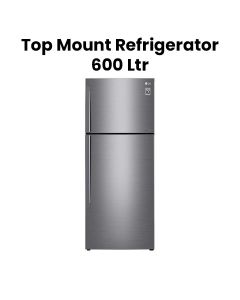 LG 600 Ltr Top Mount Refrigerator - Platinum Silver | GR-C639HLCL