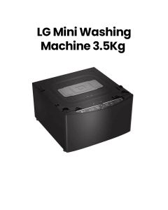 LG 3.5Kg Mini Washing Machine - Black Steel, Made in Korea | F70E1UDNK9