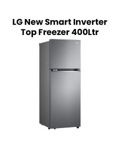 LG 400 Ltrs New Smart Inverter Top Freezer, Door Cooling+, Multi Air Flow, Smart Diagnosis, Dark Graphite Steel - Made in Indonesia | GN-B422PQGB