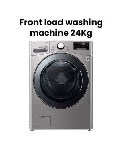 LG 24Kg Front load washing machine, Stainless Steel colour, Steam, 6 Motion DD Motor, ThinQ (Wi-Fi) | F0P3CYVDT