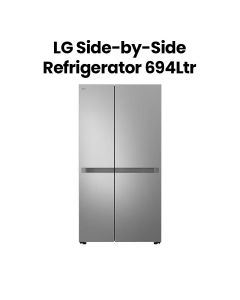 LG 694L Side-by-Side Refrigerator - Platinum Silver | GR-B267KLJW