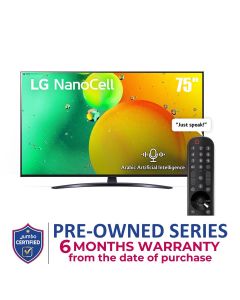 LG 75NANO796QA NanoCell TV 75 Inch NANO79 Series, Cinema Screen Design 4K Cinema HDR WebOS Smart AI ThinQ
