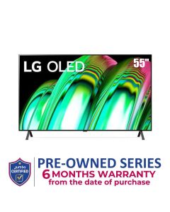 LG OLED TV 55 Inch A2 series, Cinema Screen Design 4K Cinema HDR webOS22 with ThinQ AI Pixel Dimming | OLED55A26LA