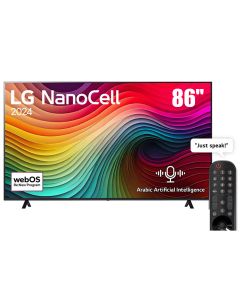 LG 86-inch NanoCell NANO80 4K Smart TV AI Magic remote HDR10 webOS24 2024 | 86NANO80T6A