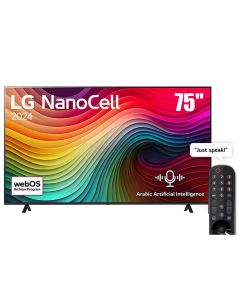 LG 75-inch NanoCell NANO80 4K Smart TV AI Magic remote HDR10
