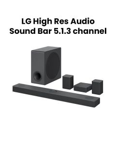 LG 5.1.3 ch High Res Audio Sound Bar with Dolby Atmos and Surround Speakers | S80QR