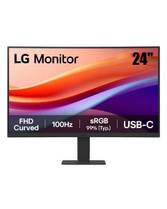 LG 24" FHD Curved Monitor – Black | 24U421A