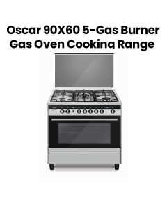 Oscar 90X60 5-Gas Burner Gas Oven Cooking Range - Silver (OC 9060GGSPLO)