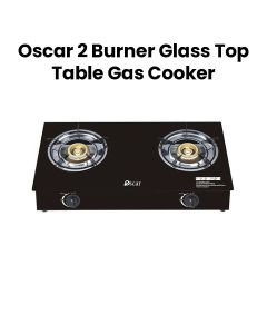 Oscar 2 Burner Glass Top Table Gas Cooker | OGT 20GLP
