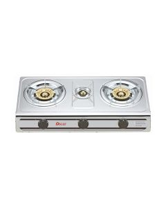 Oscar 3 Burner Stainless Steel Gas Table | OGTSS3B