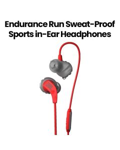 JBL Endurance Run Sweat-Proof Sports in-Ear Headphones with One-Button Remote and Microphone - Red