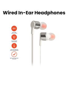 JBL Wired In-Ear Headphones - Gray | T210