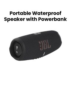 JBL CHARGE 5 Portable Waterproof Speaker with Powerbank - Black