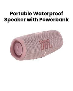 JBL CHARGE 5 Portable Waterproof Speaker with Powerbank - Pink