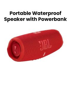 JBL CHARGE 5 Portable Waterproof Speaker with Powerbank - Red