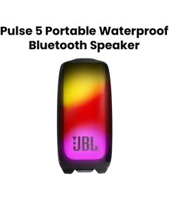 JBL Pulse 5 Waterproof Portable Bluetooth Speaker with Light Show - Black