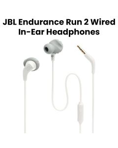 JBL Endurance Run 2 Wired | Waterproof Wired Sports In-Ear Headphones - White