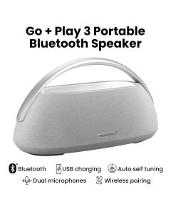 Harman Kardon GO+Play 3 Portable Bluetooth Speaker - Gray