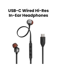 JBL Tune 310C USB-C | Wired Hi-Res In-Ear Headphones - Black