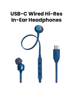 JBL Tune 310C USB-C | Wired Hi-Res In-Ear Headphones - Blue