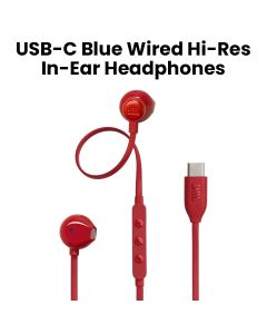 JBL Tune 305C USB-C Wired Hi-Res In-Ear Headphones - Red | T305CUSB-C