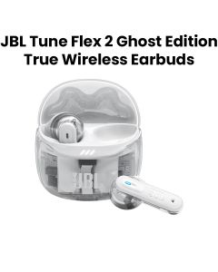 JBL Tune Flex 2 Ghost Edition True Wireless Noise Cancelling Earbuds - White