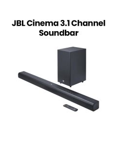 JBL Cinema Black 3.1 Channel Soundbar with Virtual Dolby Atmos® and Wireless Subwoofer Black|JBLSB580BLKUK